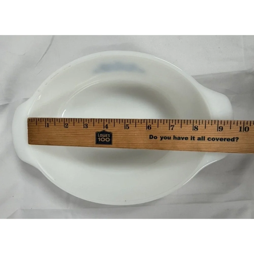 Vintage Anchor Hocking Fire King 436 Blue‎ Cornflower Oval Dish Casserole 1.5 qt